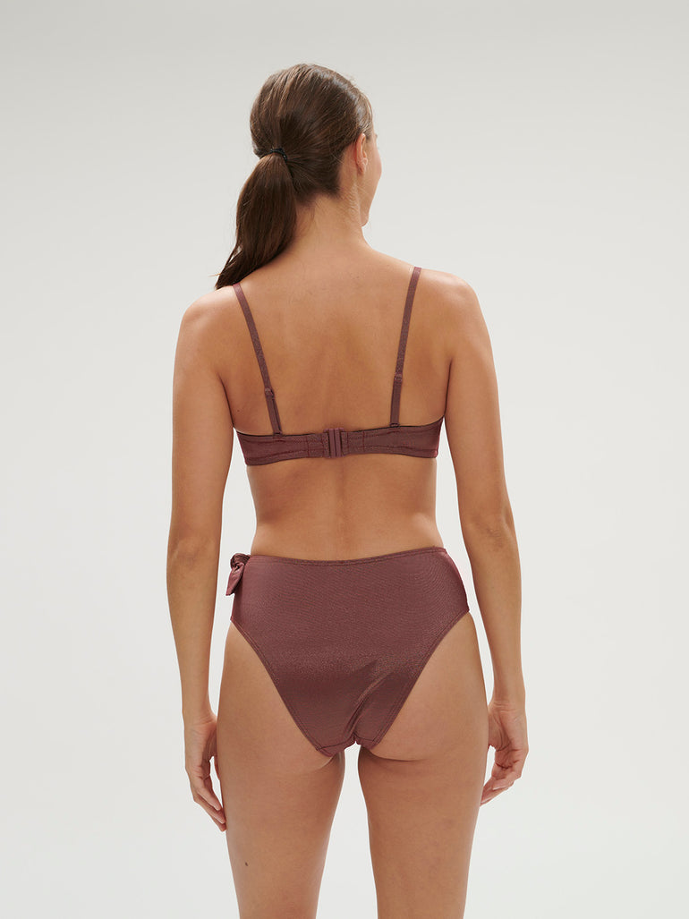 Daphné Wireless Bandeau Swim Lurex Dark Purple Simone Perele