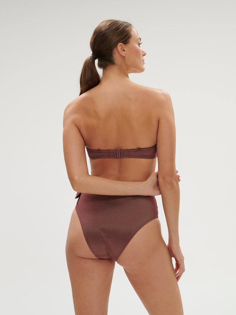 Daphné Wireless Bandeau Swim Lurex Dark Purple Simone Perele