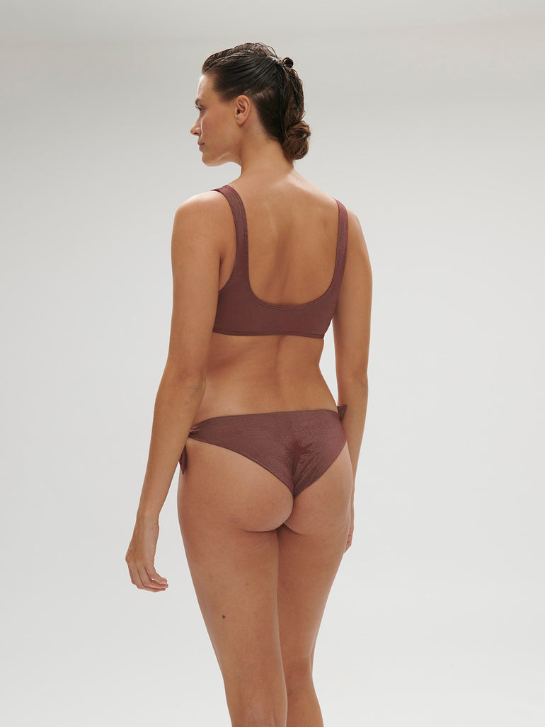 Daphné Wireless Triangle Swim Lurex Dark Purple Simone Perele