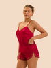 Love Me Silk Top - Opera Red