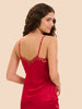 Love Me Lace Trim Silk Top - Opera Red