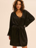 Love Me Silk Long Kimono - Black