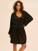 Love Me Silk Long Kimono - Black
