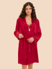 Love Me Silk Long Kimono - Opera Red