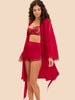 Love Me Silk Long Kimono - Opera Red