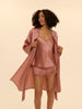 Love Me Silk Long Kimono - Smokey Pink