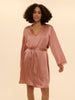 Love Me Silk Long Kimono - Smokey Pink