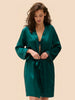 Love Me Silk Long Kimono - Emerald