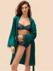 Love Me Silk Long Kimono - Emerald