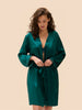 Love Me Silk Long Kimono - Emerald