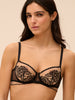 Romance Sheer Demi Bra Black Simone Perele