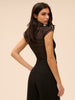 Desiree Cap Sleeve Bodysuit - Black