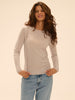 Elise Long Sleeve Top - Heathered Beige