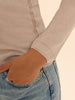 Elise Long Sleeve Top - Heathered Beige