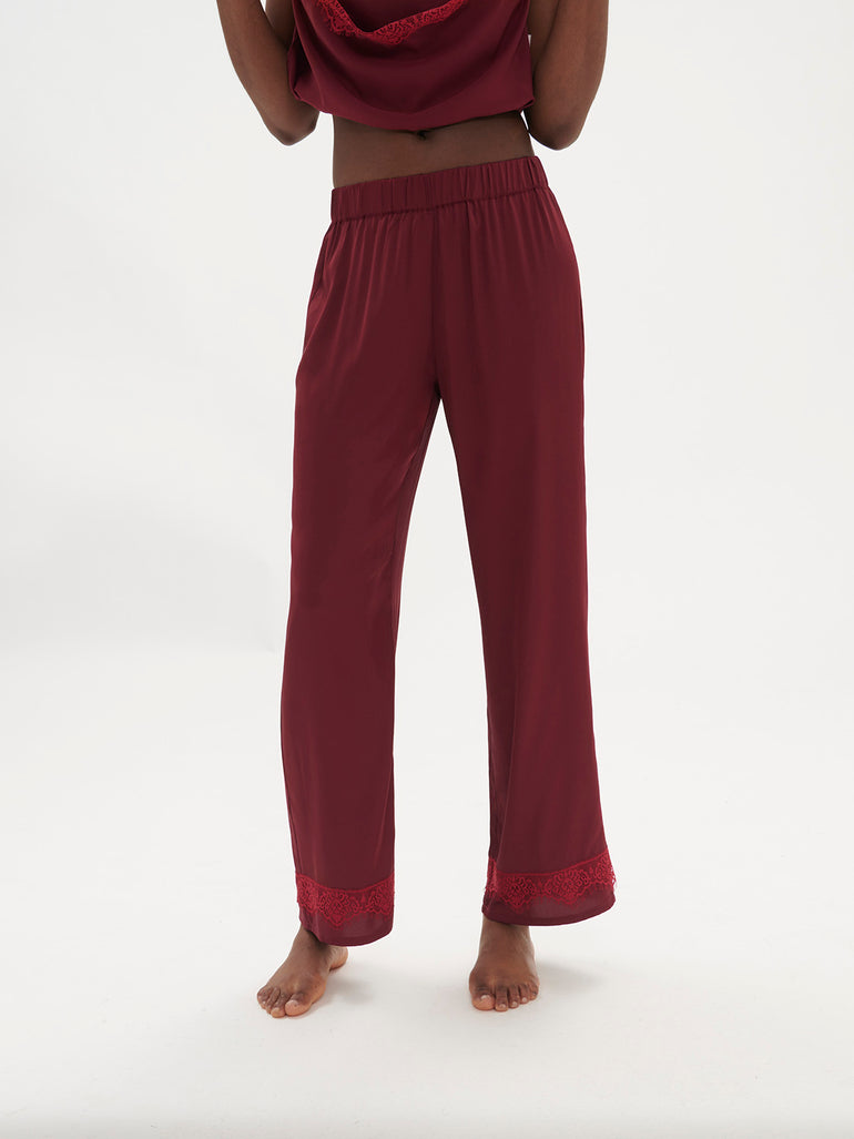 Satin Secrets Pant Spinel Red Simone Perele