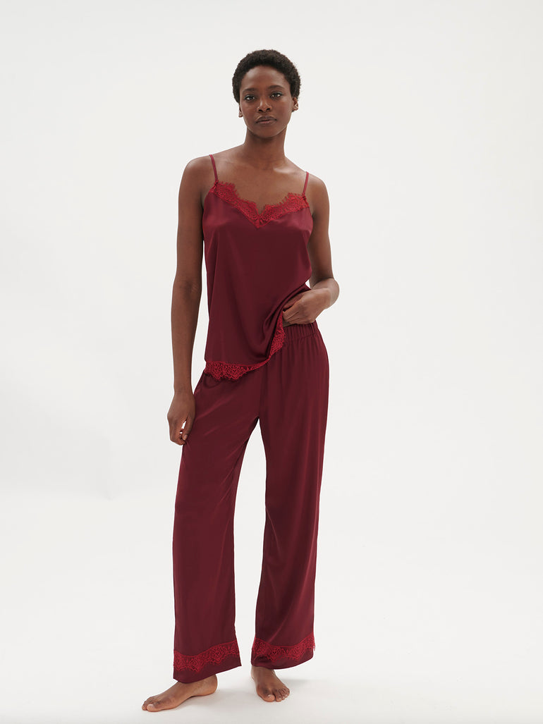 Satin Secrets Pant Spinel Red Simone Perele