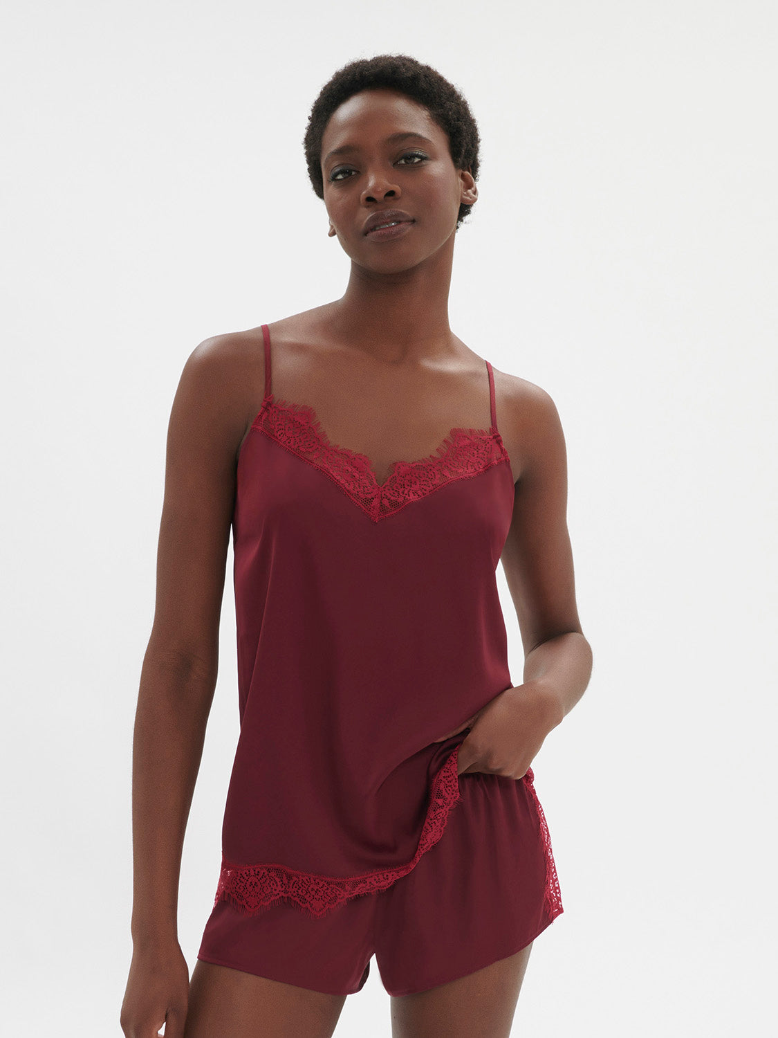 Satin Secrets Top Spinel Red Simone Perele