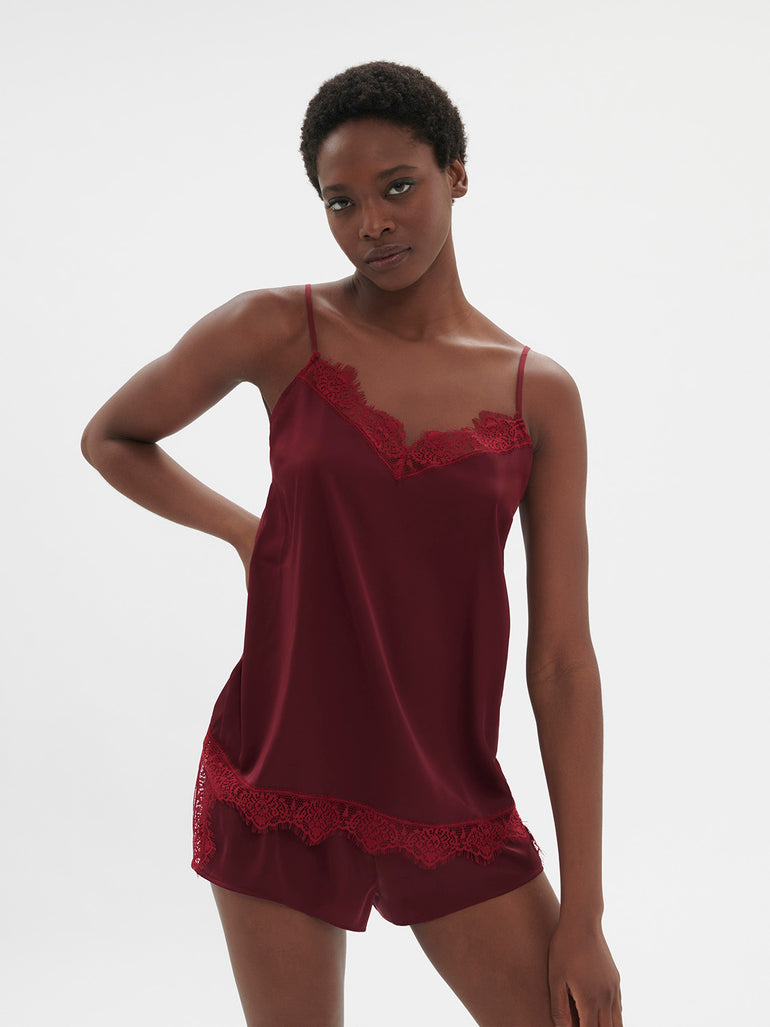 Satin Secrets Top Spinel Red Simone Perele