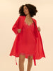 Satin Secrets Long Kimono Nightwear Flamingo Simone Perele