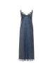 Satin Secrets Long Nightdress - Feline Blue