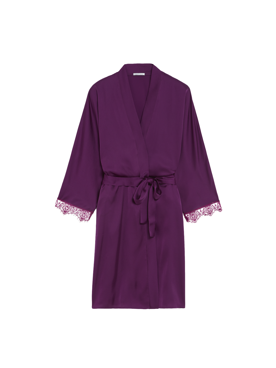 Satin Secrets Long Kimono Loungewear Blackberry Simone Perele