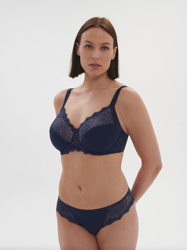 Caresse Full Cup Bra Ink Blue Simone Perele