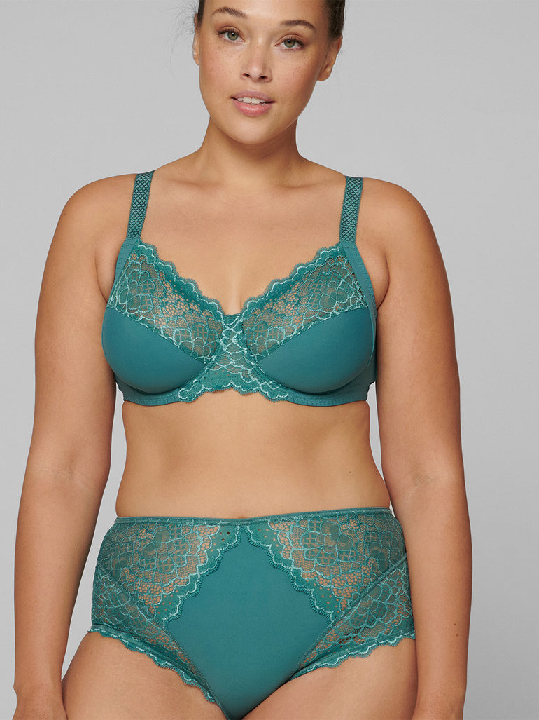 Caresse Full Cup Bra Boreal Green Simone Perele