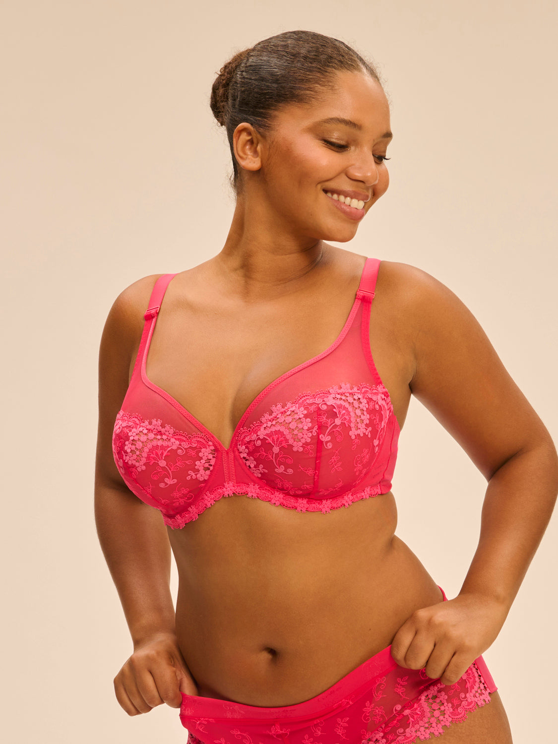 Wish Full Coverage Plunge Fabulous Pink Simone Perele