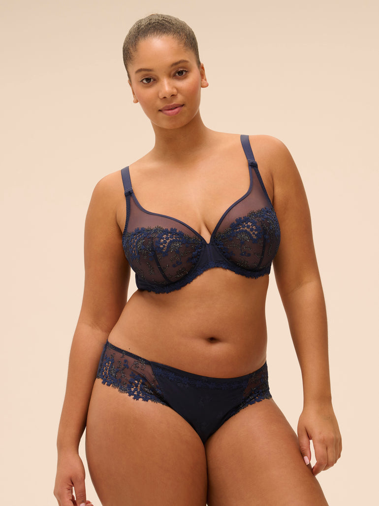Wish Full Coverage Plunge Bra Sapphire Simone Perele