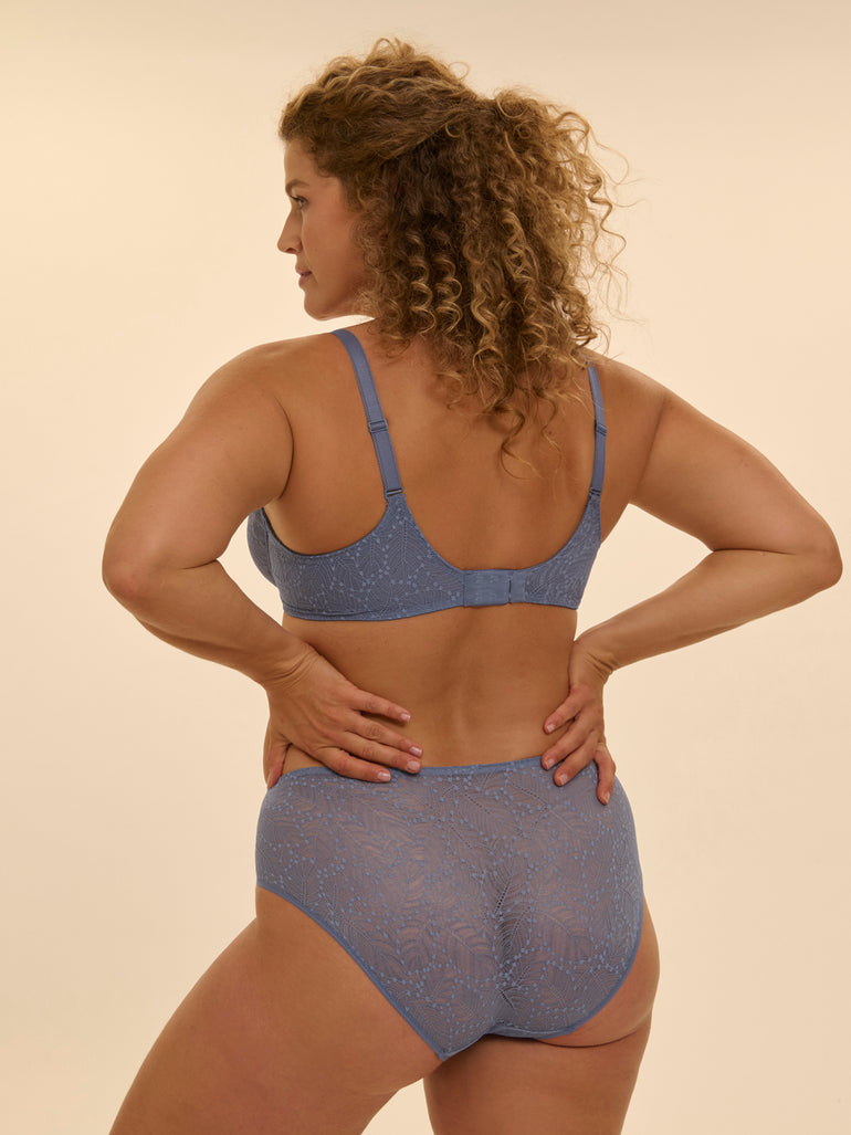 Comete Molded Full Cup Bra Chambray Blue Simone Perele