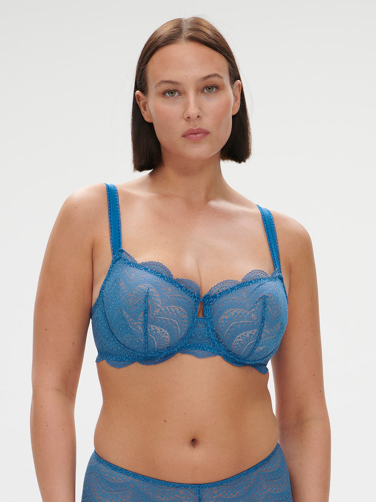 Karma Sheer Demi Bra Myosotis Blue Simone Perele