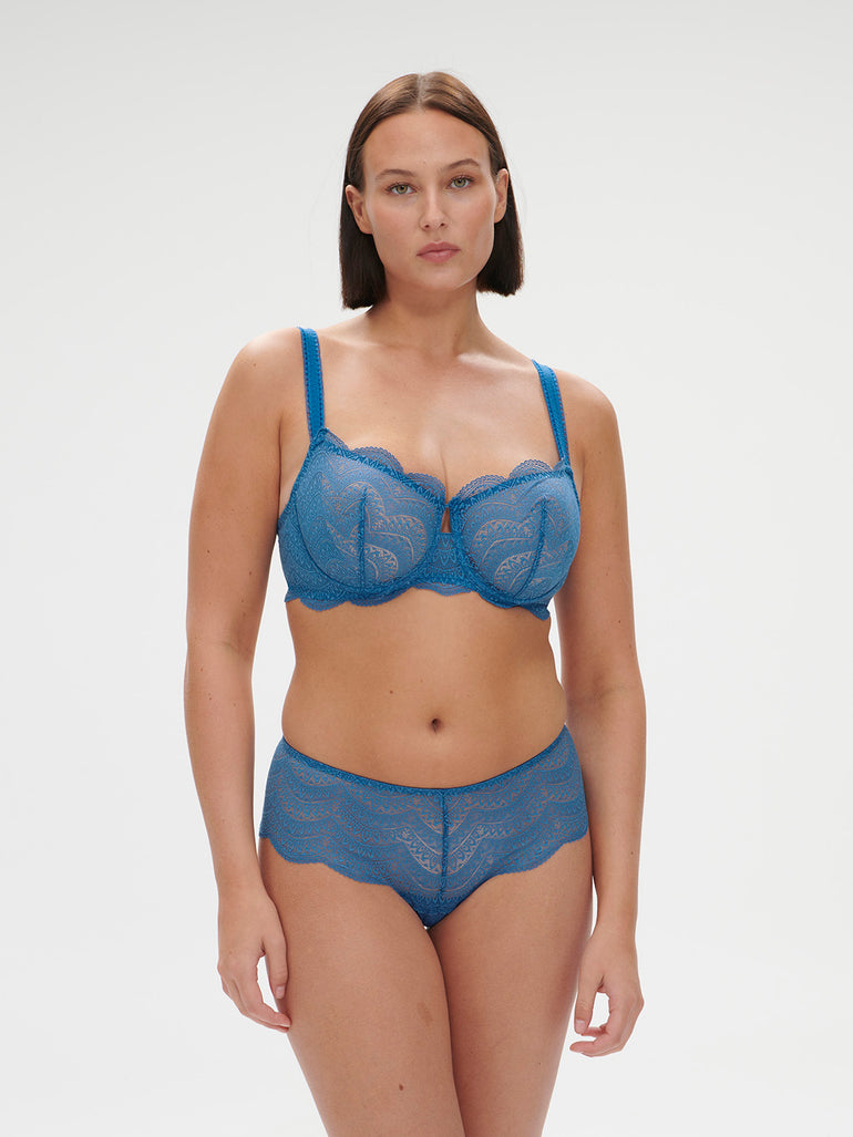 Karma Sheer Demi Bra Myosotis Blue Simone Perele