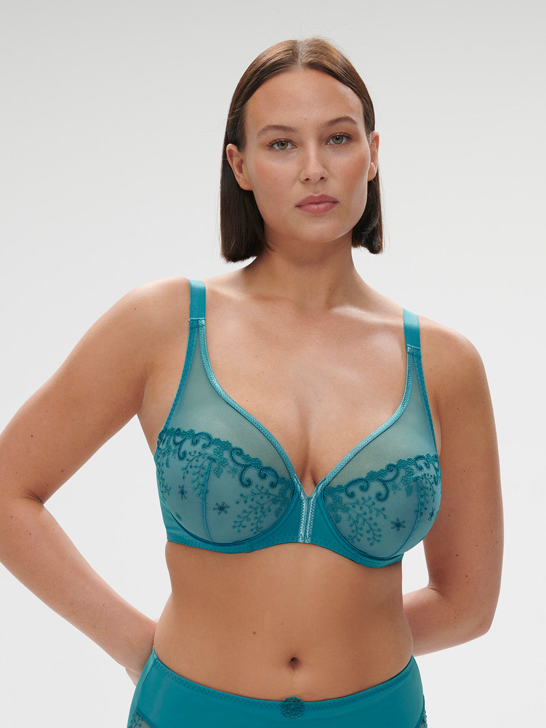 E70☆Simone Perele Deliceシモーヌ ペレールブラ 水色格安 Simone Pérèle | Delice Full Coverage Plunge - Prestige Blue