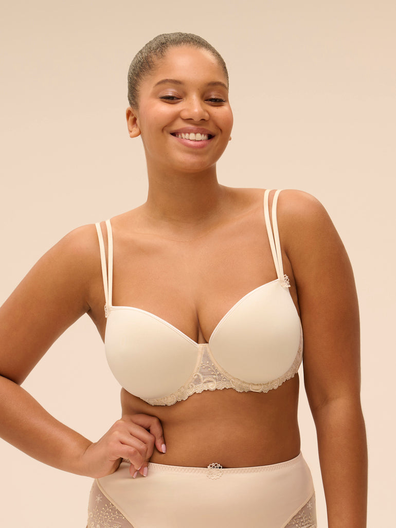 Delice 3D Demi Plunge Bra Topaz Beige Simone Perele