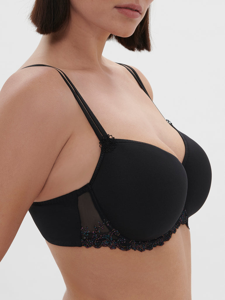 Delice 3D Demi Bra Gem Black Simone Perele