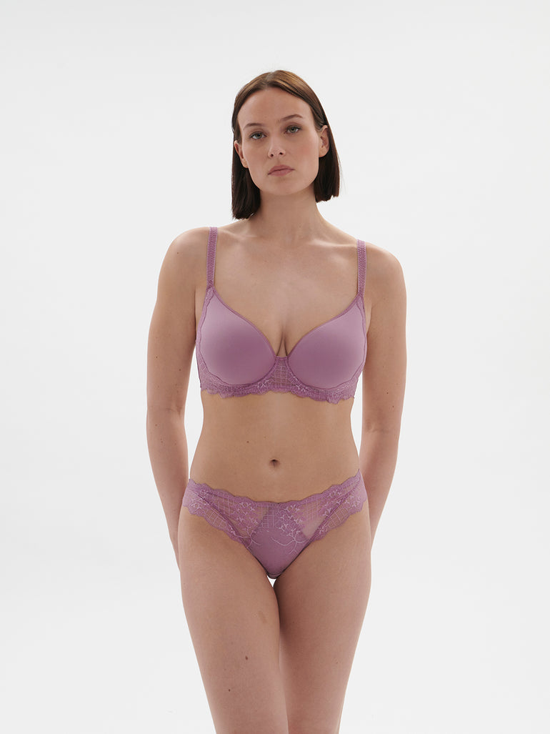 Reve 3D Plunge Bra Glamorous Mauve Simone Perele