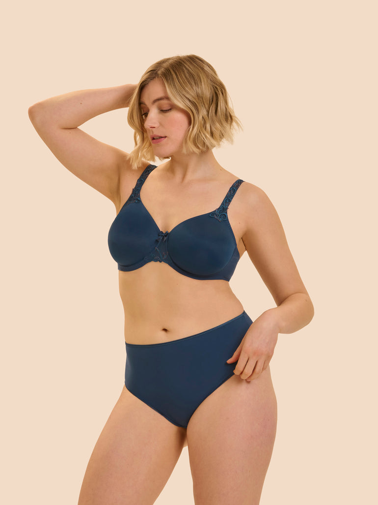 Andora Retro Brief Panty Oil Blue - Simone Perele