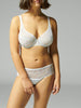 Reflet Full Coverage Plunge Bra White Simone Perele