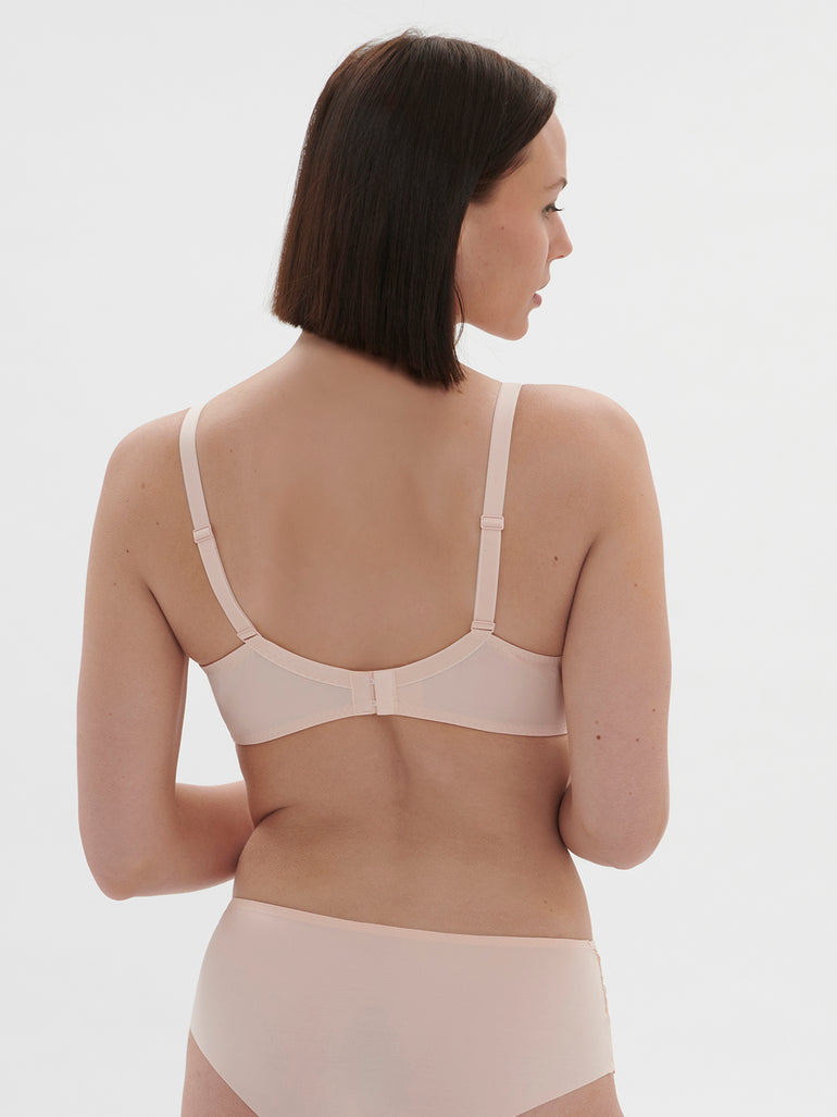 Saga Full Coverage Plunge Bra Blushing Pink Simone Perele