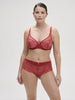 Saga Full Coverage Plunge Bra Lipstick Simone Perele