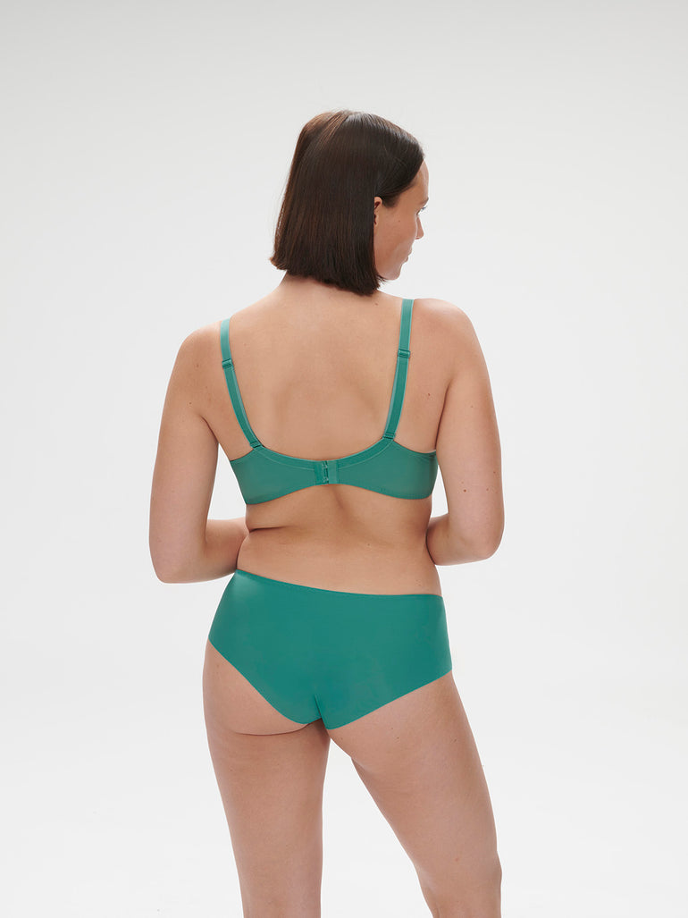 Saga Full Coverage Plunge Bra Garden Green Simone Perele