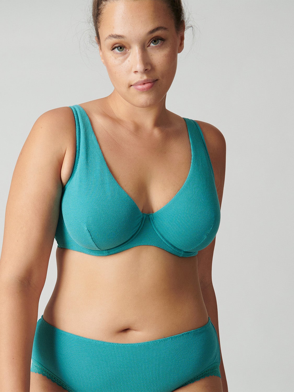 Eugenie Full Coverage Plunge Bra Saline Blue Simone Perele