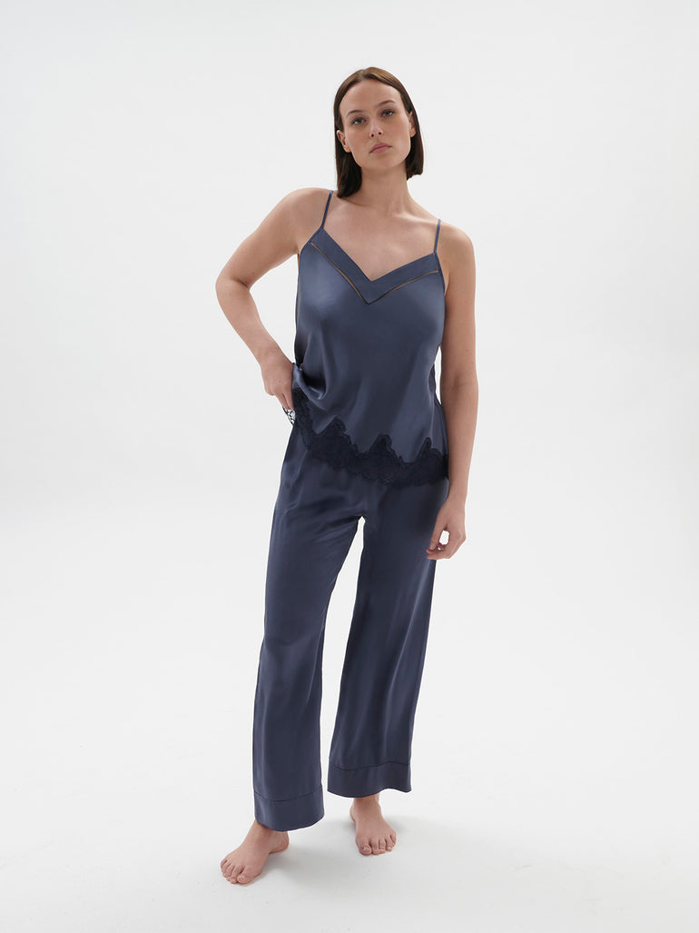 Nocturne Silk Top Cinder Blue Simone Perele