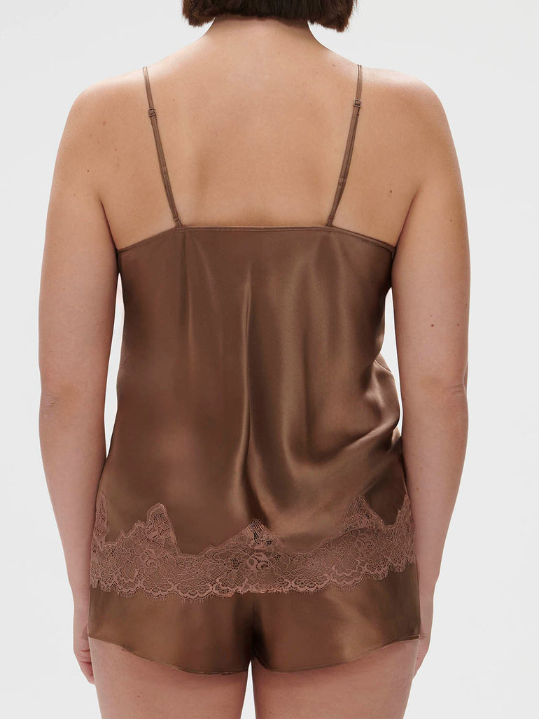 Nocturne Silk Top Macchiato Simone Perele