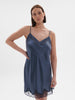 Nocturne Silk Dress Cinder Blue Simone Perele