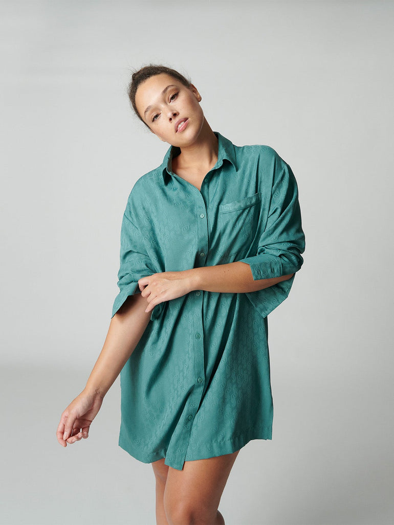 Caprice Night Shirt Boreal Green Simone Perele