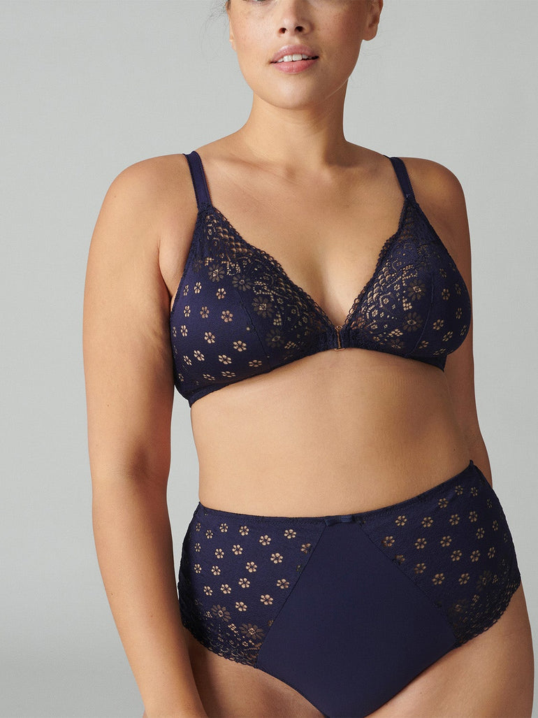 Pull On Bralette With Plunging Neckline – Polka Dots Boutique