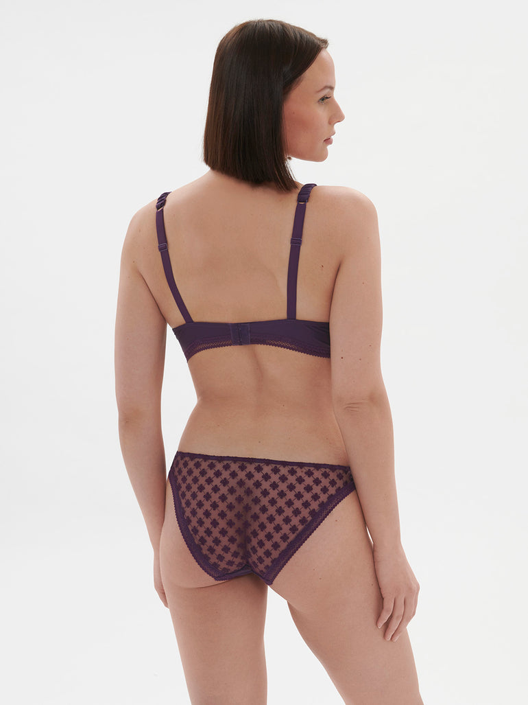 Hortense Sheer Demi Bra Euphoria Purple Simone Perele