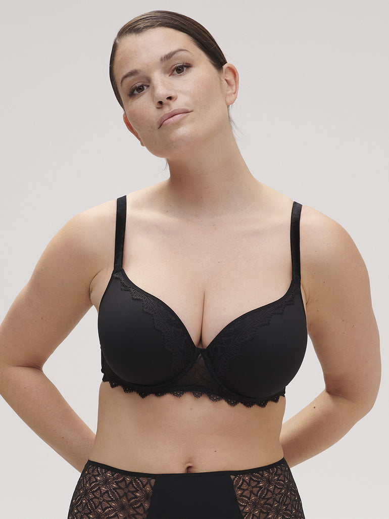 Escale 3D Plunge Bra Black Simone Perele