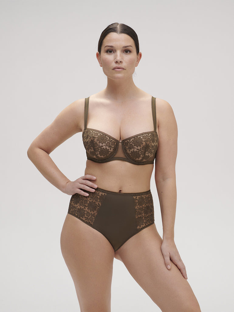 Amazone Sheer Demi Bra Nomad Green Simone Perele